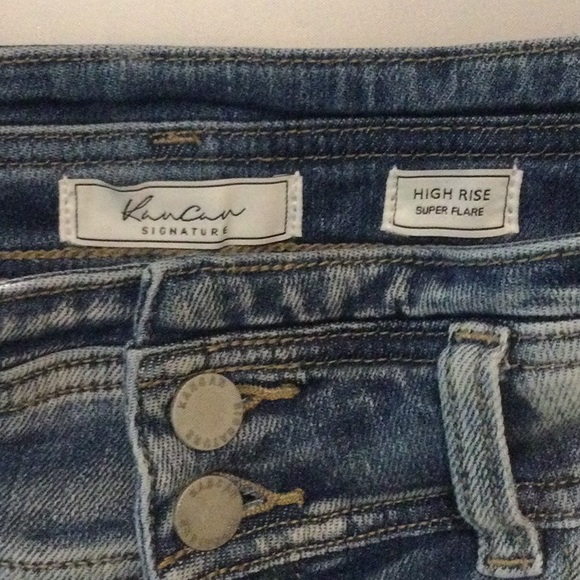 KanCan Double Button Distressed High Waist Super Flares from Buckle - Picture 3 of 6